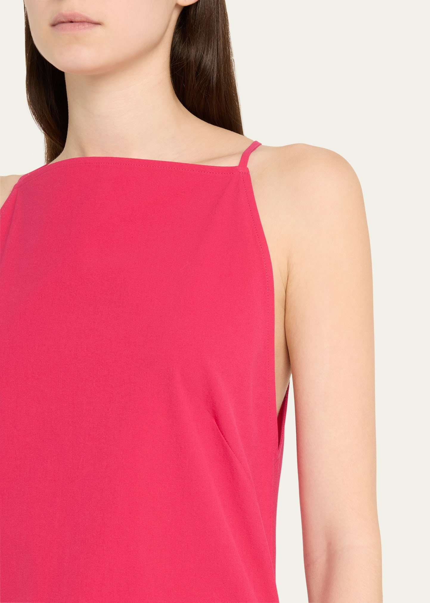 Priya Draped Bi-Stretch Cotton Nylon Dress - 5