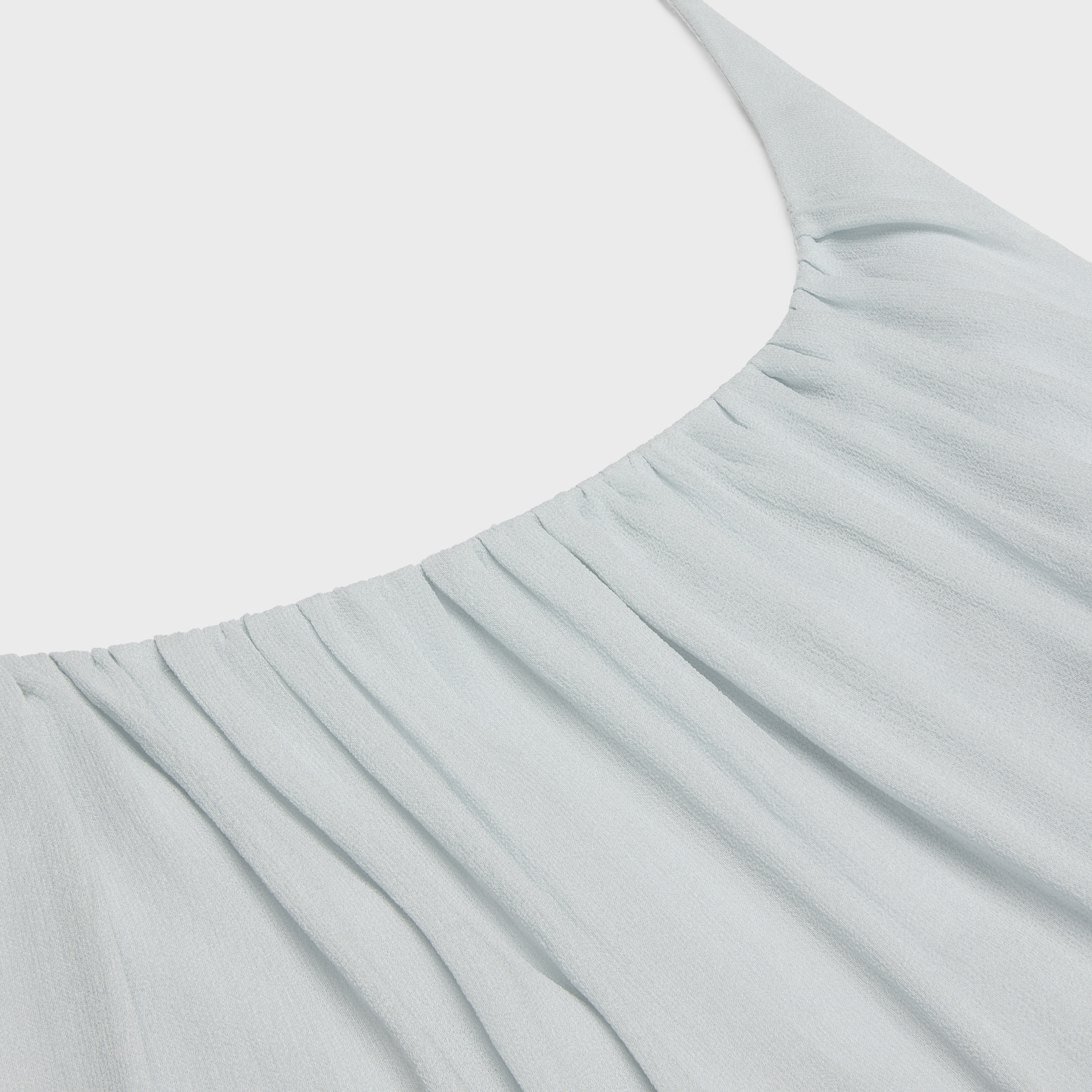 long draped dress in muslin and silk crêpe - 3