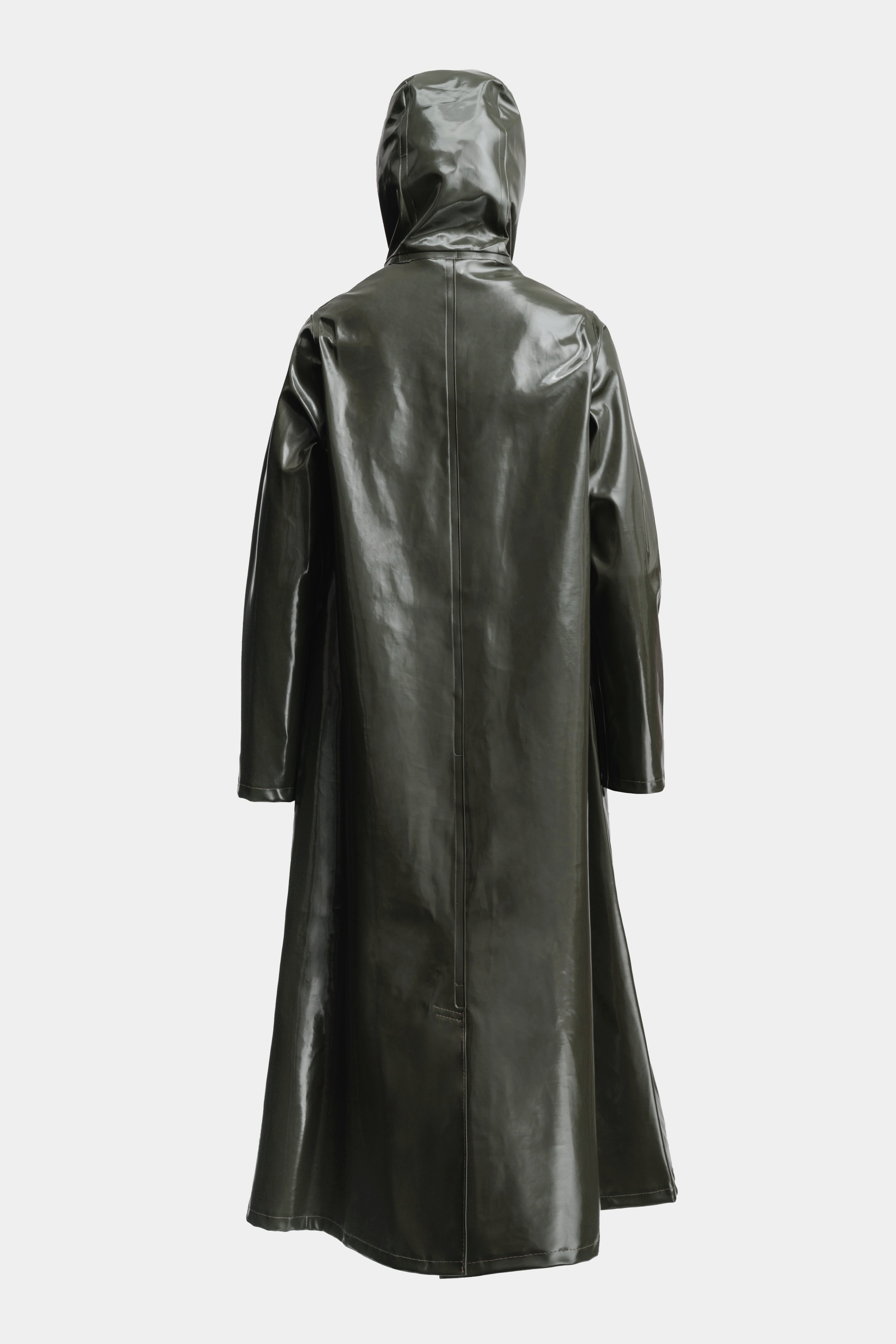 Mosebacke Long Opal Raincoat Green - 6