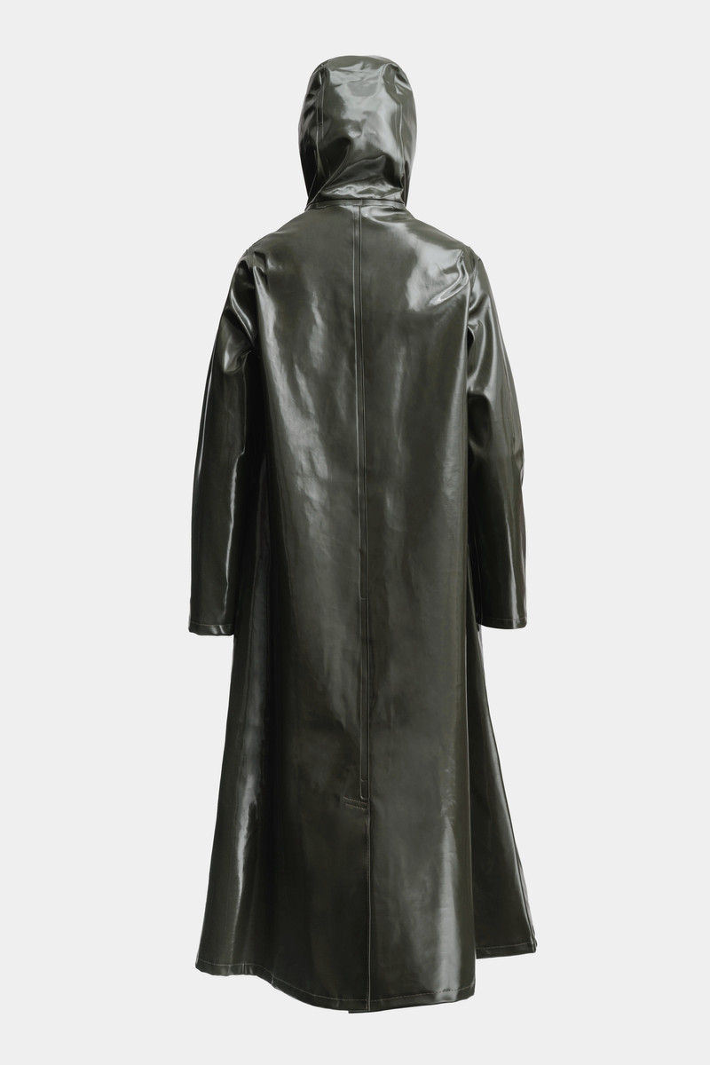Mosebacke Long Opal Raincoat Green 6