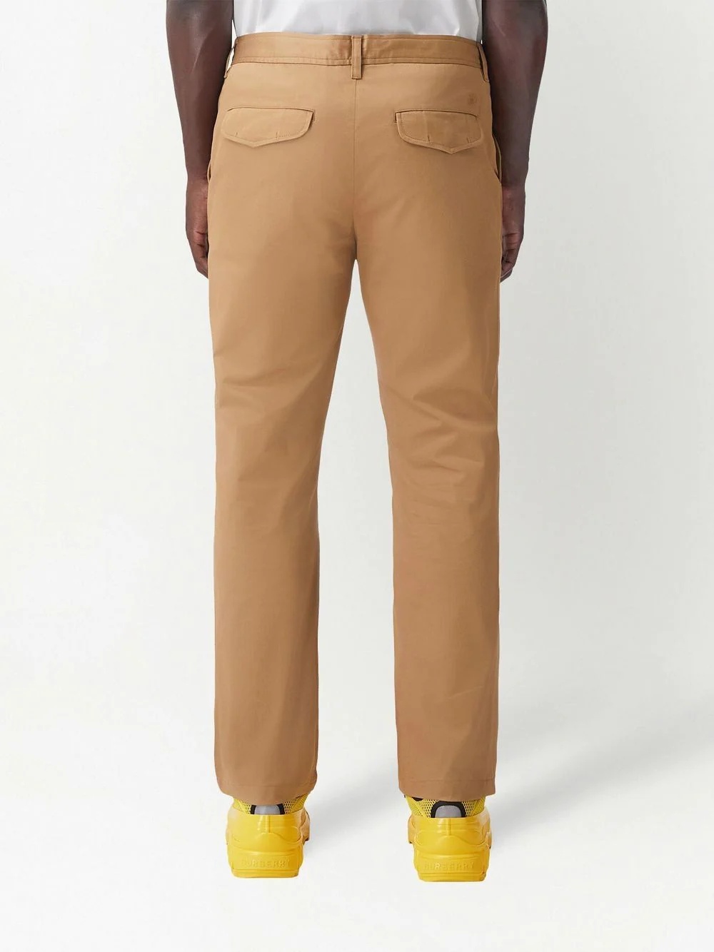 embroidered-logo tailored trousers - 4