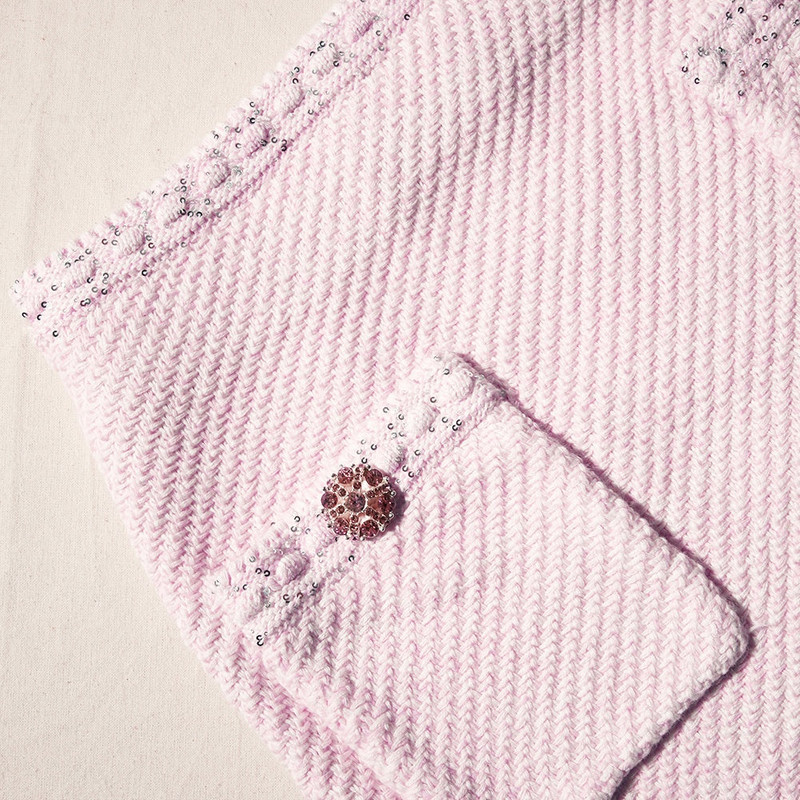 Pink Knit Mini Skirt 4