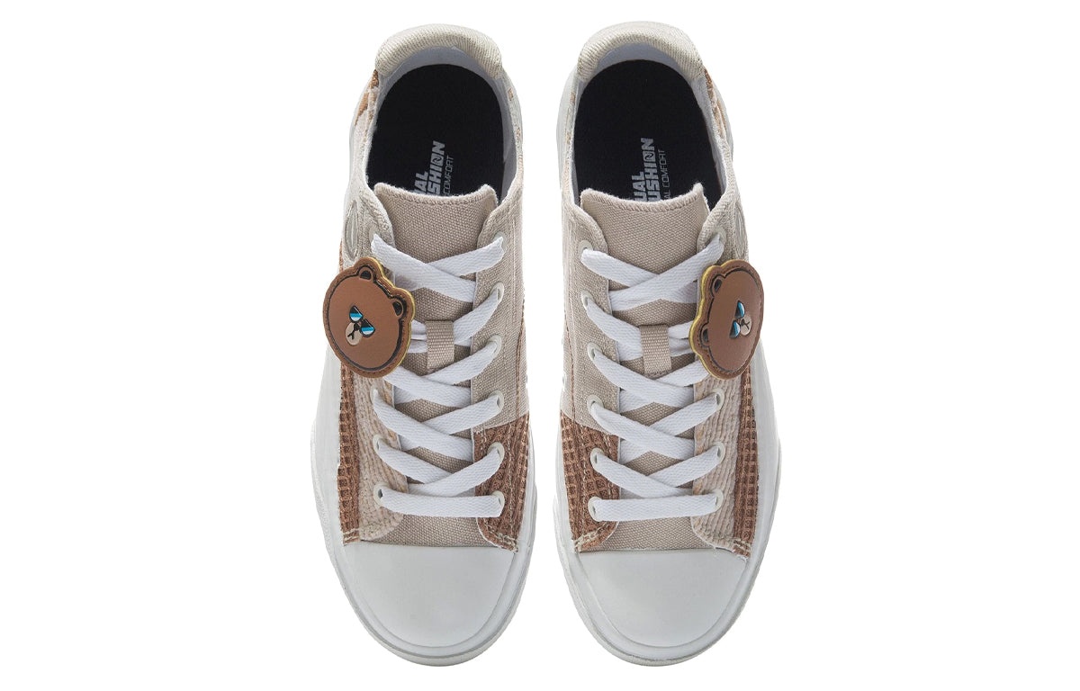 (WMNS) Li-Ning x Line Friend Vulc Low 'Brown White' AGCR280-1 - 5