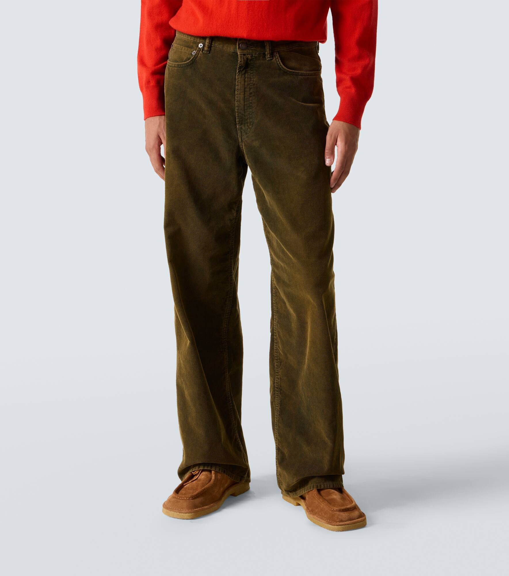 Cotton corduroy wide-leg pants - 3
