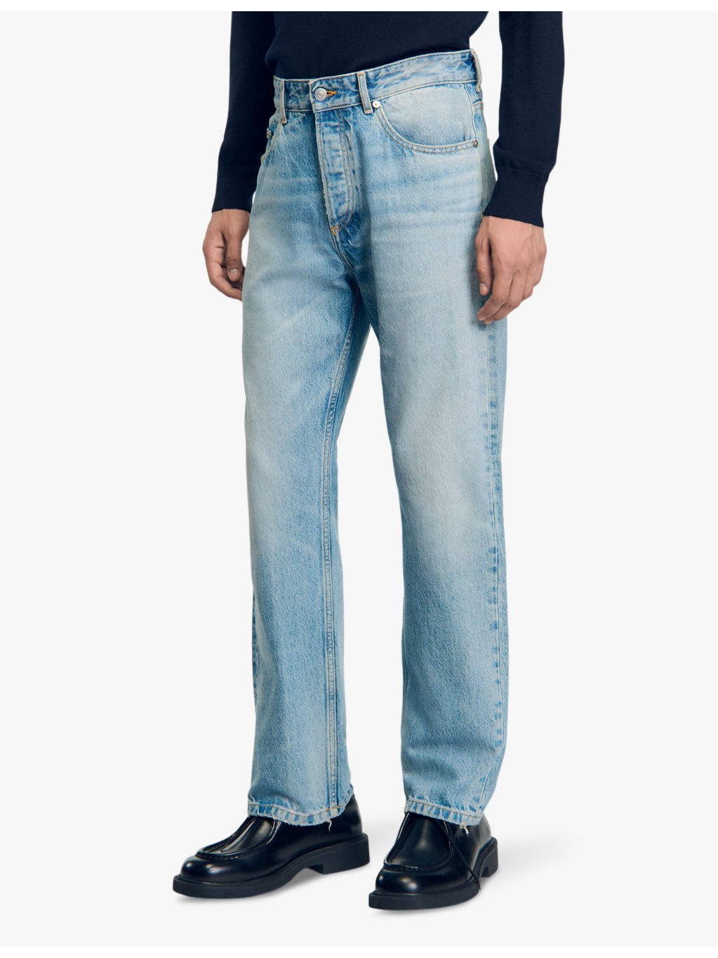 Regular-fit mid-rise denim jeans - 3
