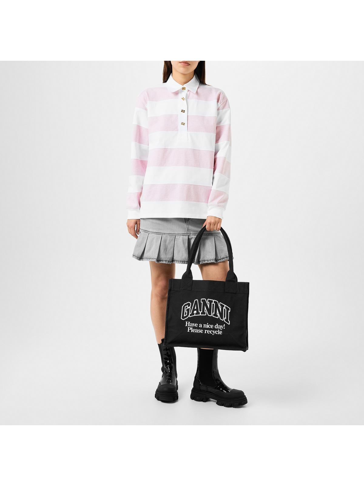 GANNI LARGE CANVAS TOTE BAG | cruisefashion | REVERSIBLE