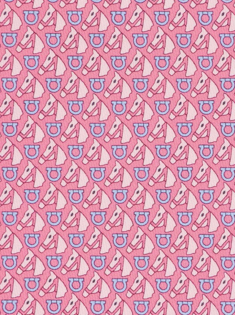 FERRAGAMO Equestrian print silk tie outlook