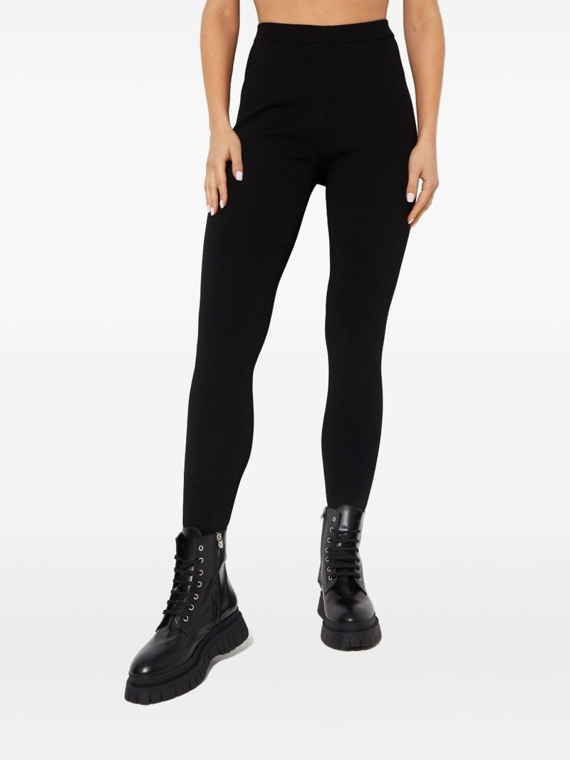elasticated ribbed-knit leggings 3