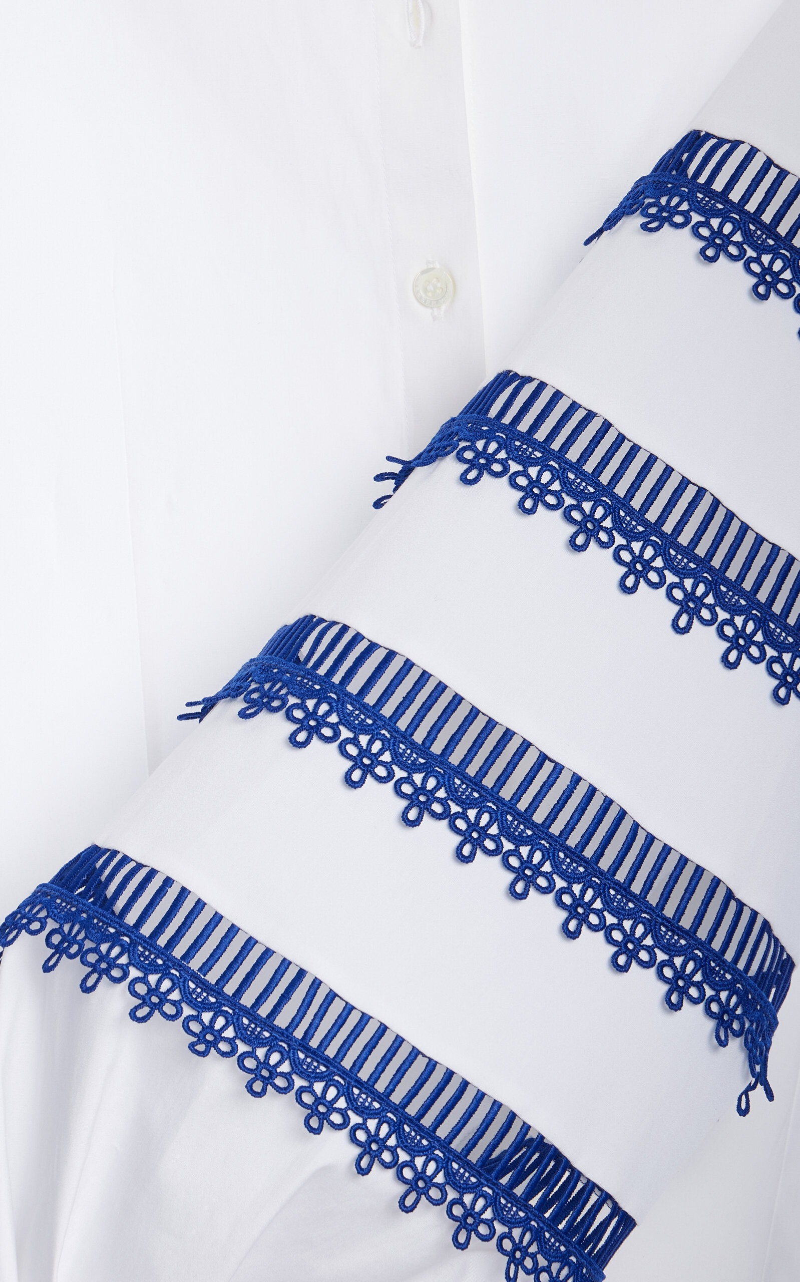 Embroidered Cotton Poplin Shirt white - 4