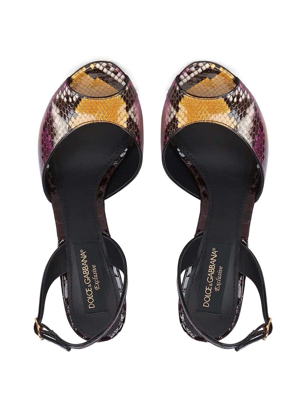 snakeskin effect sandals - 4