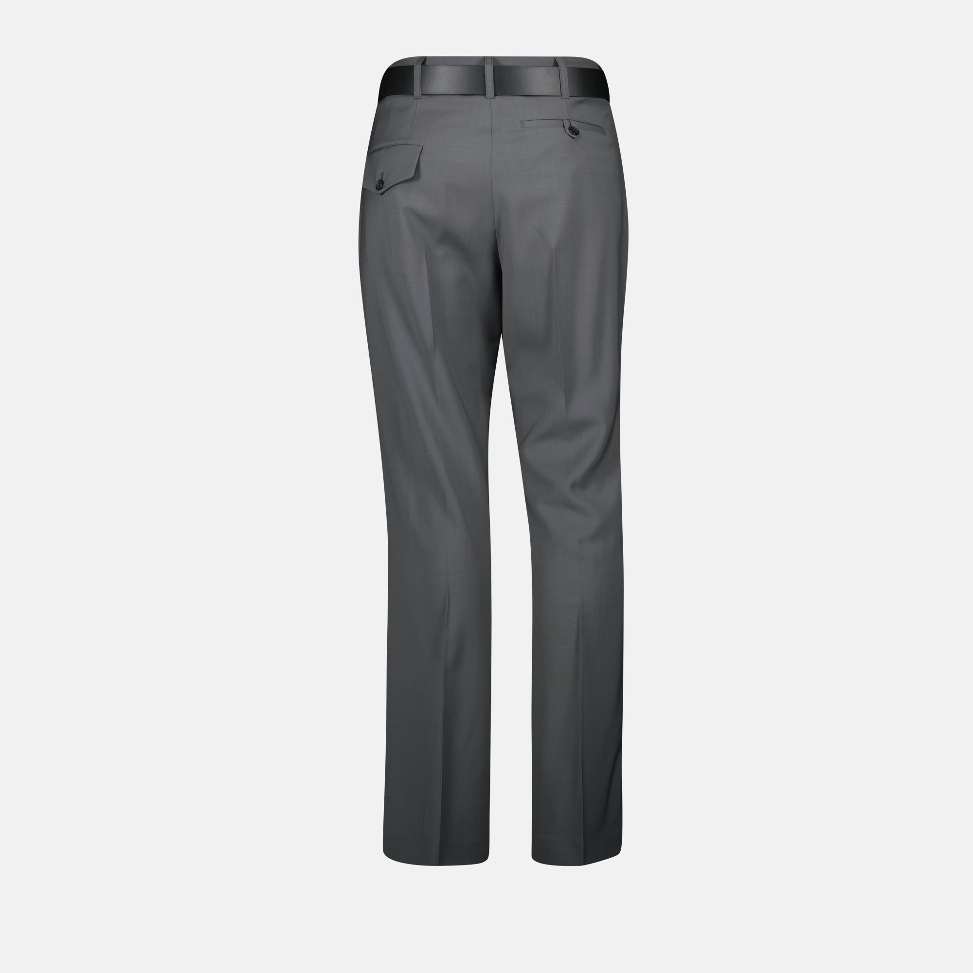 Pantalon gris en laine - 2