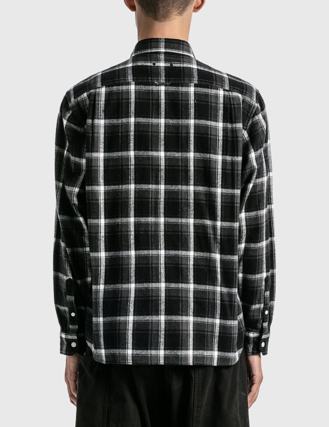VERTICAL PANELLED REGULAR COLLAR BIG SHIRT - 4