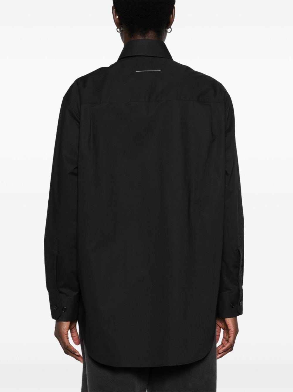 panelled cotton shirt - 4