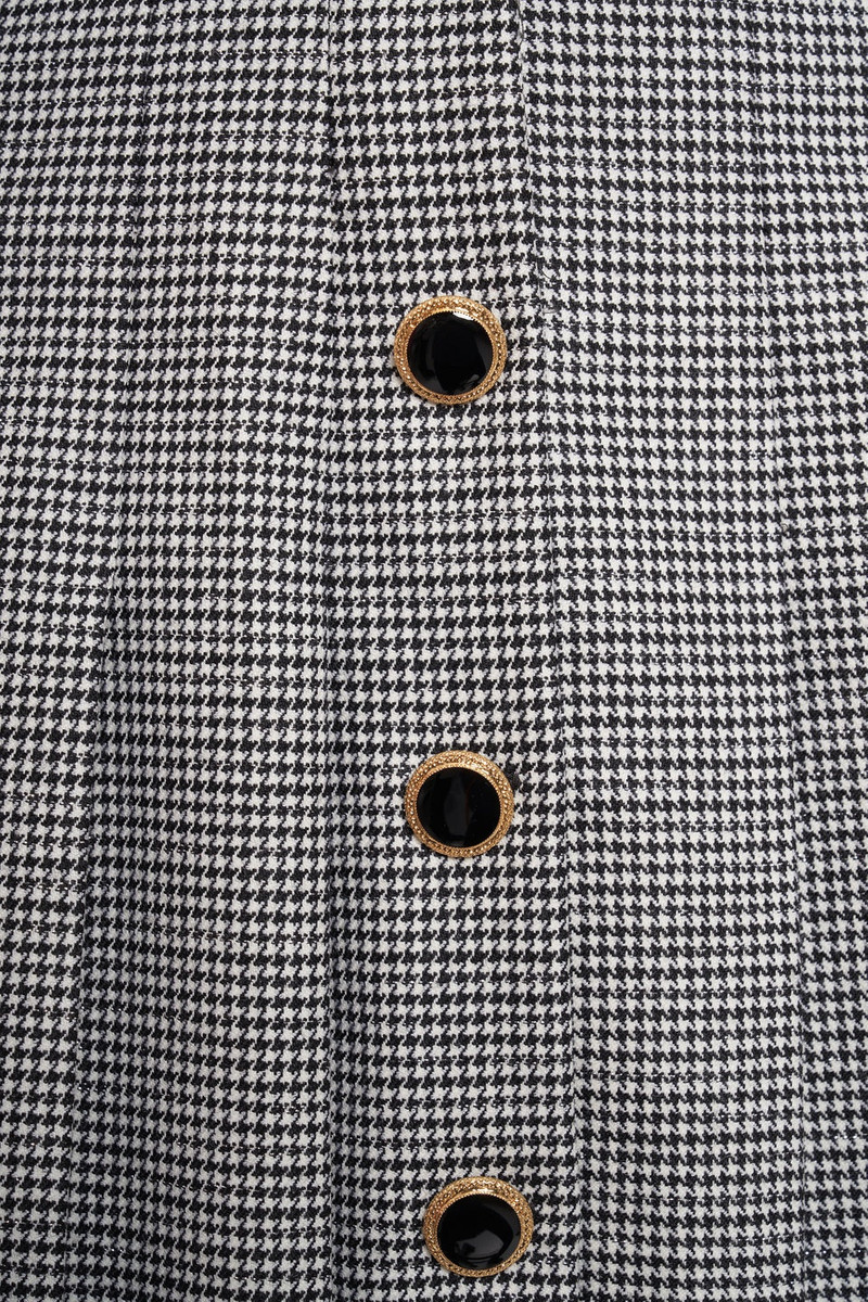 LUREX WOOL PIED DE POULE PLEATED MINI SKIRT 3