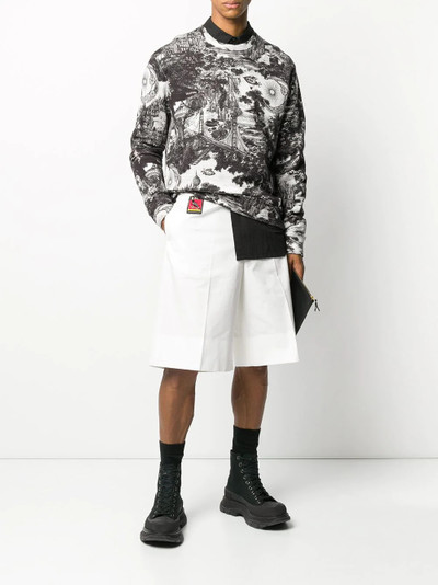 Alexander McQueen embroidered logo chino shorts outlook