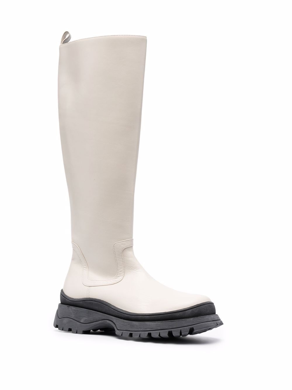 side zip leather boots - 2