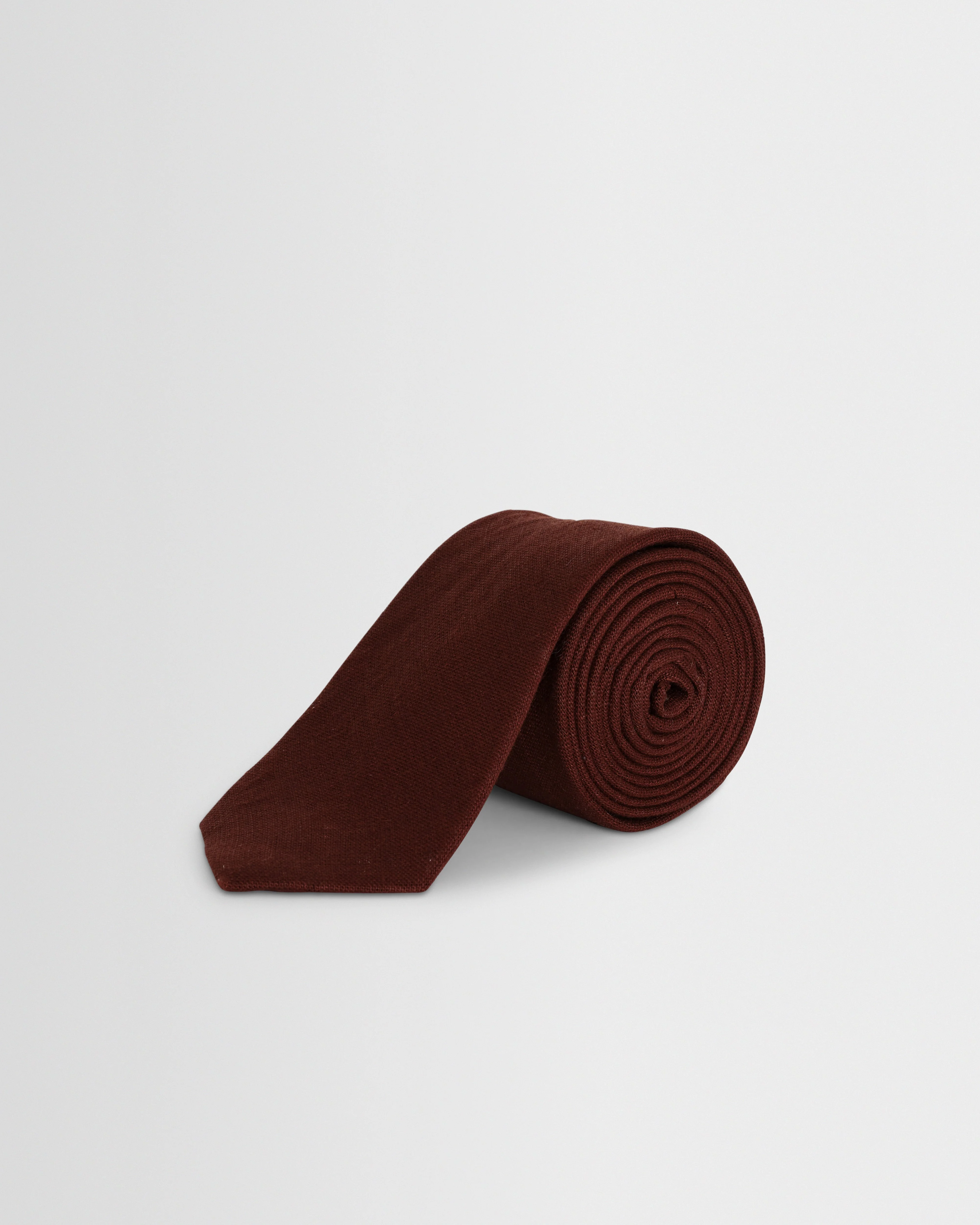 Pavillion - Merlot Linen Tie - 1