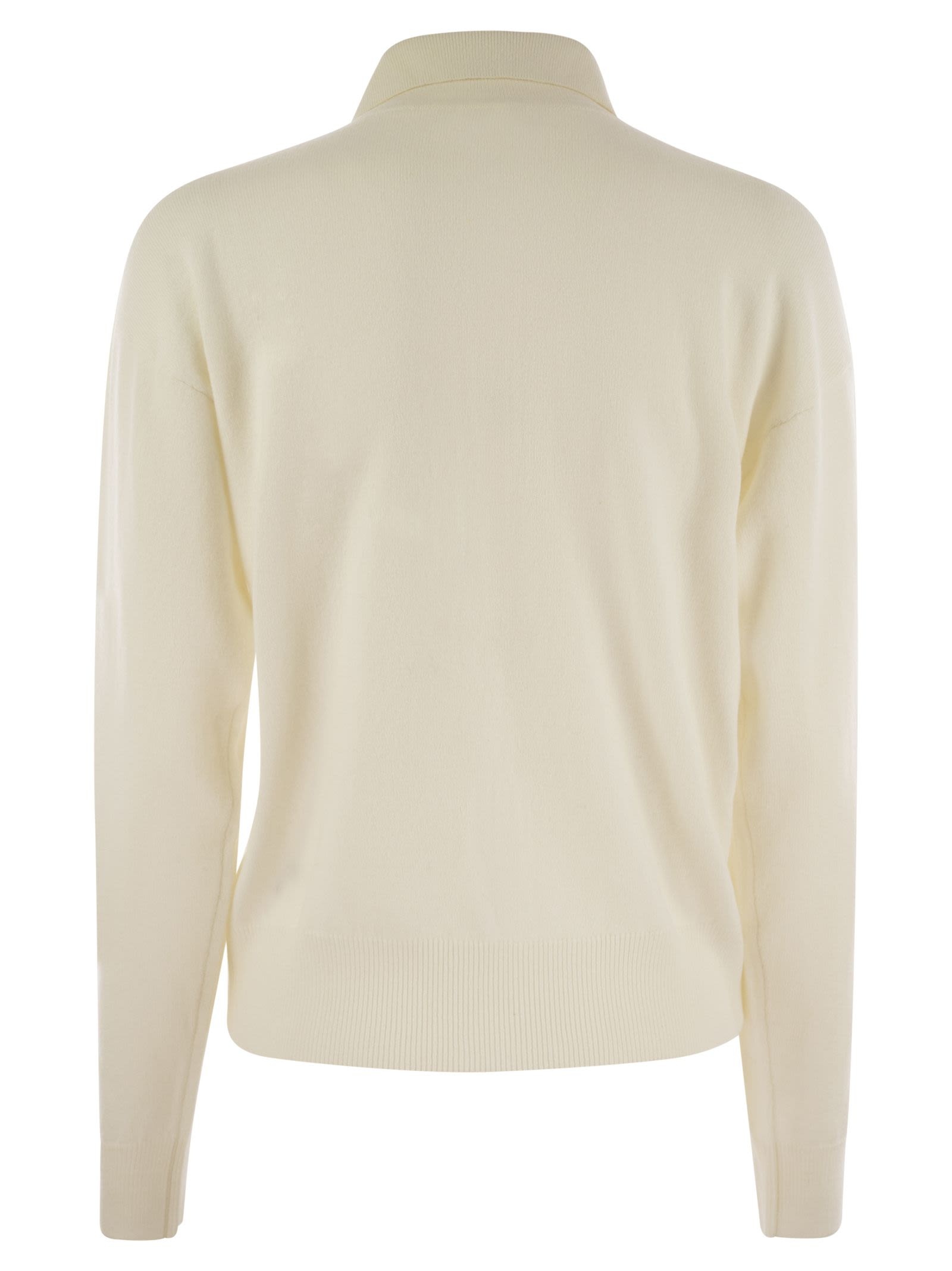 Peserico - Peserico Women Virgin Wool, Silk And Cashmere Tricot Sweater - 2