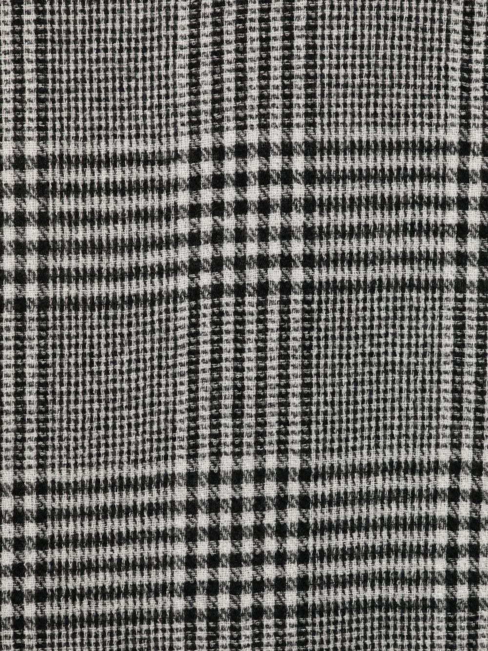 plaid-pattern frayed-edge scarf - 2
