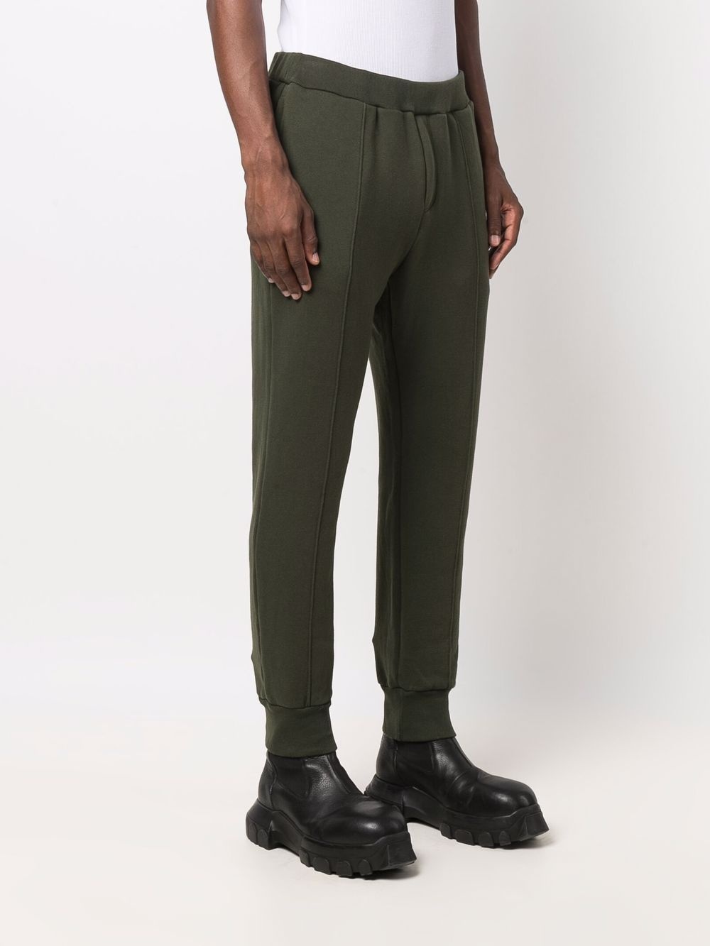 slip-on cotton track trousers - 3