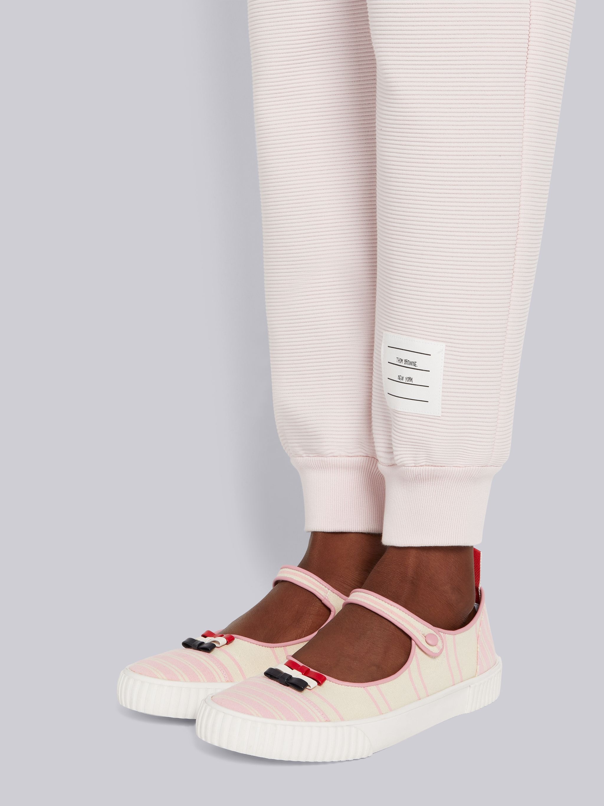 Light Pink Ottoman Rib 4-Bar Sweatpant - 6