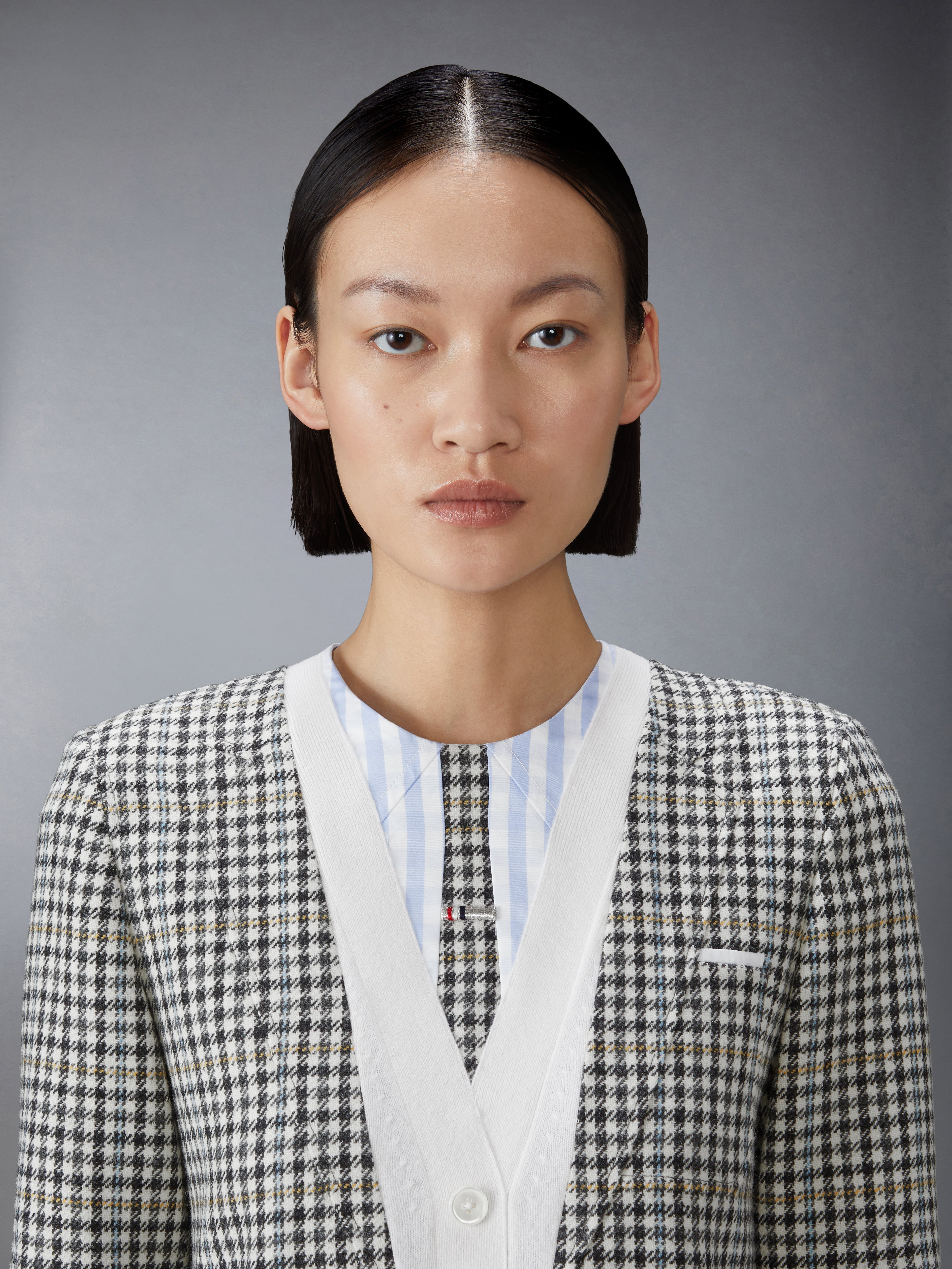GUNCLUB CHECK HUNTING TWEED TROMPE L'OEIL DRESS - 6
