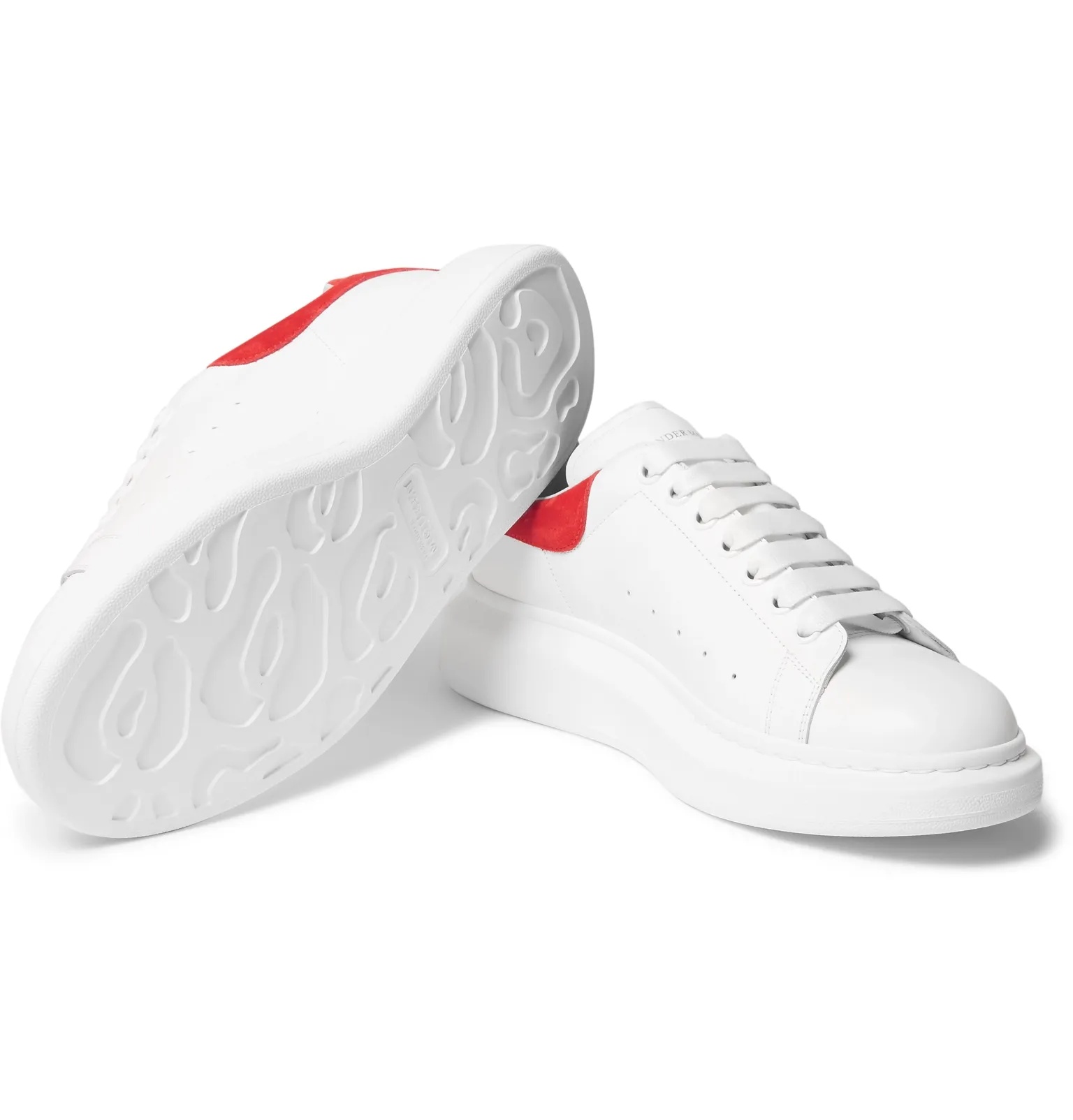 Exaggerated-Sole Leather Sneakers - 17