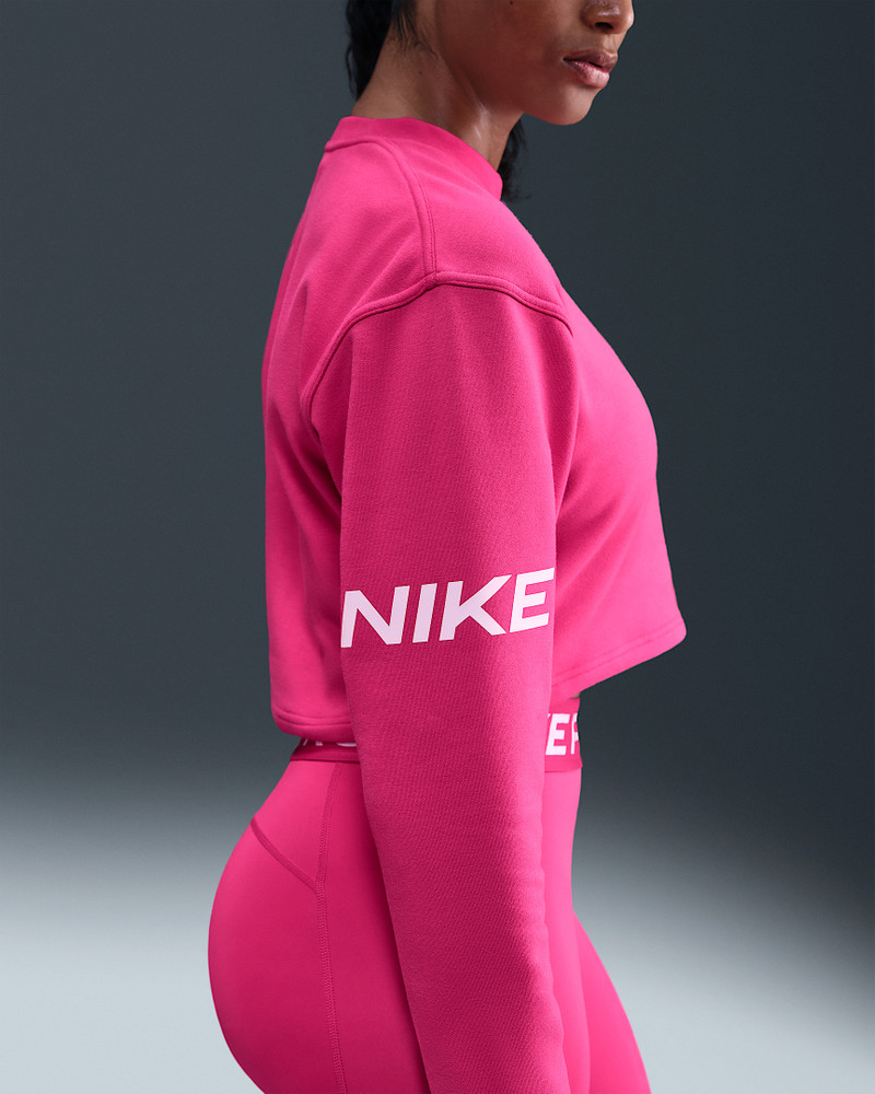 Nike Nike Pro Women's Dri-FIT Loose Crew-Neck French Terry Sweatshirt outlook