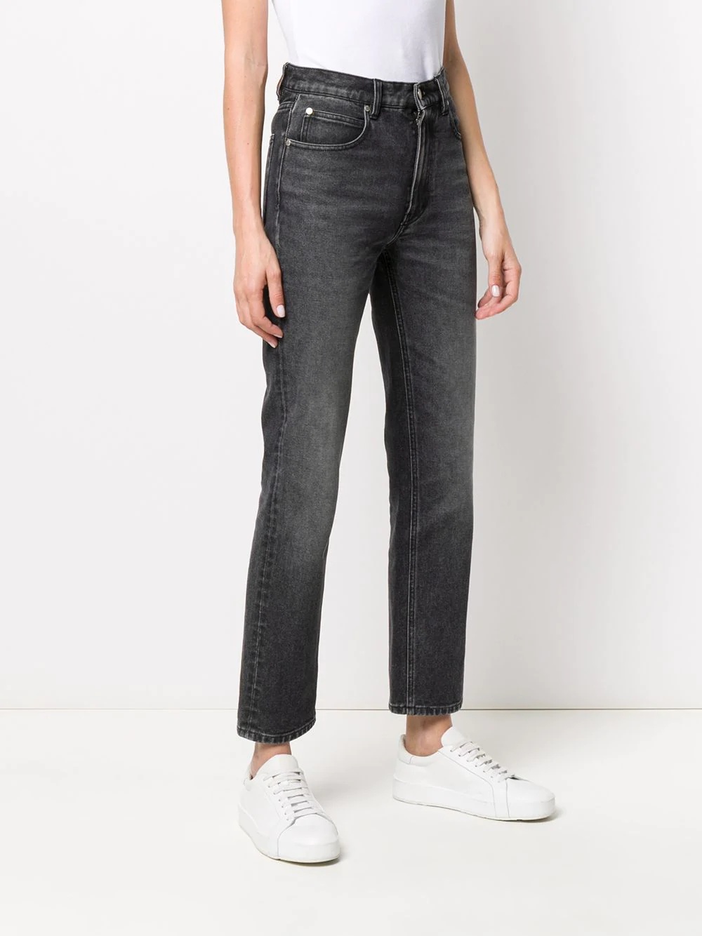 cropped slim-fit jeans - 3