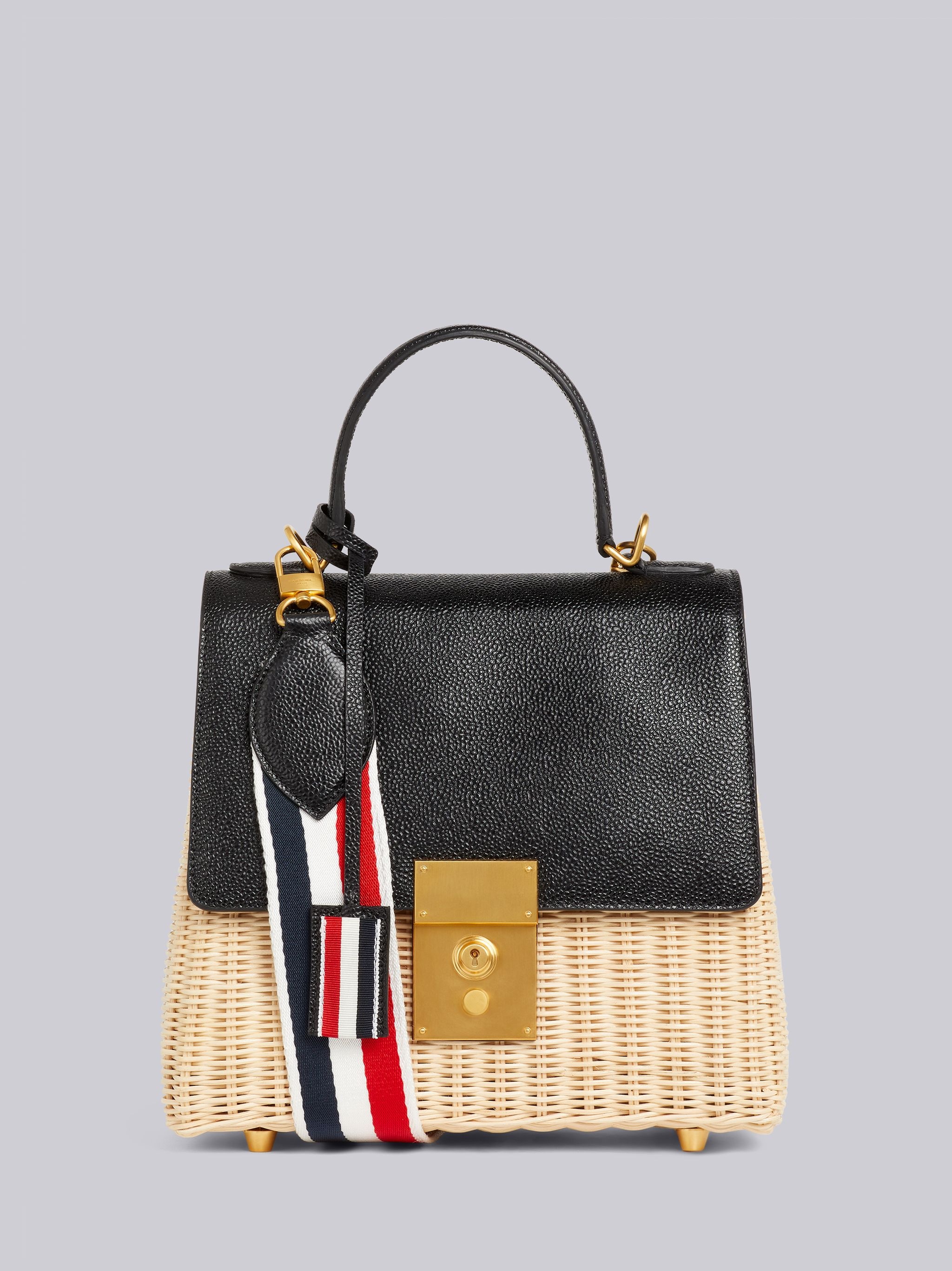 Natural Wicker Mrs. Thom Flap Crossbody Bag - 1