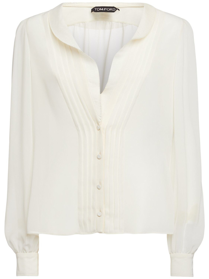 Georgette v-neck shirt - 1