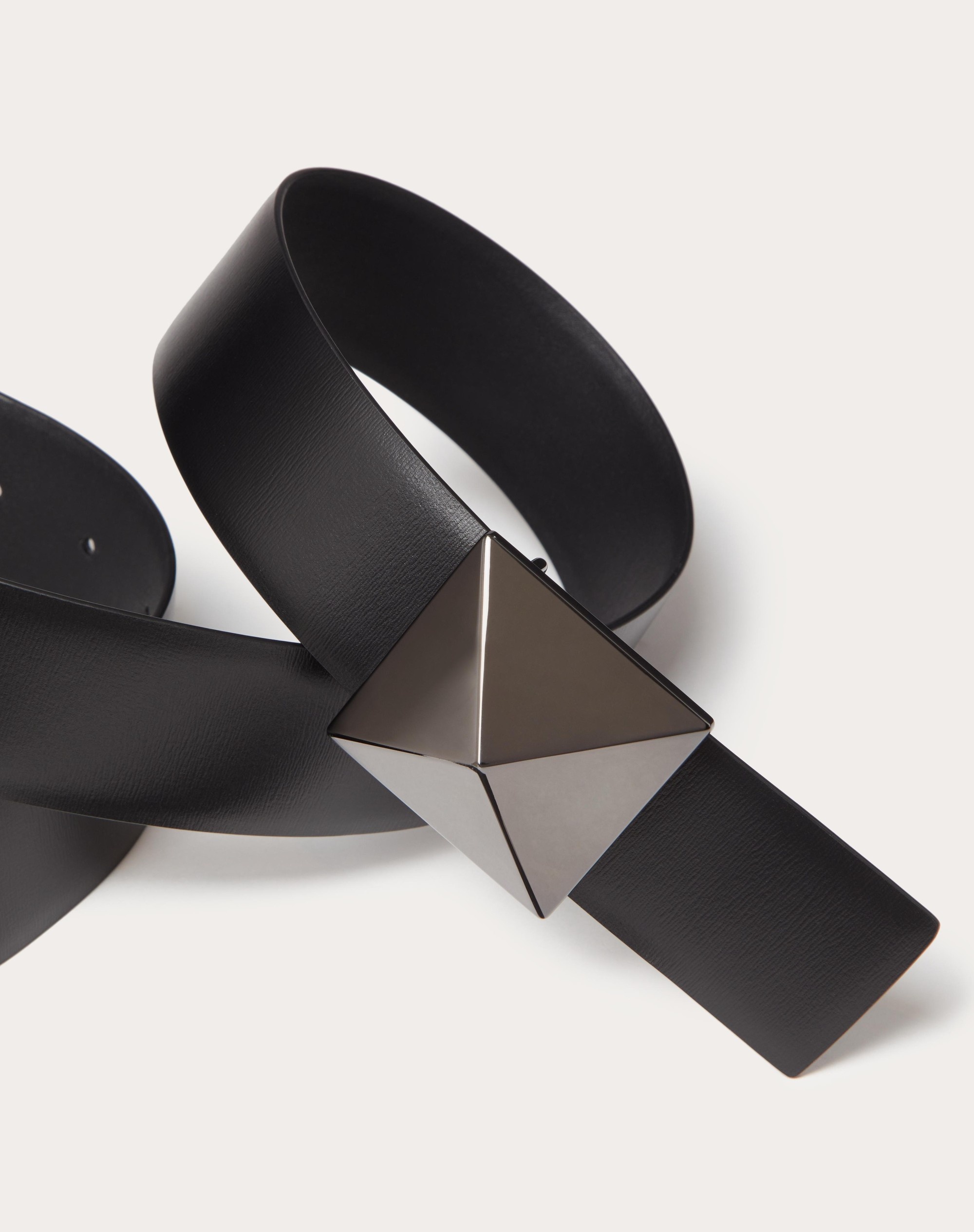 ONE STUD SHINY CALFSKIN BELT 40MM - 2