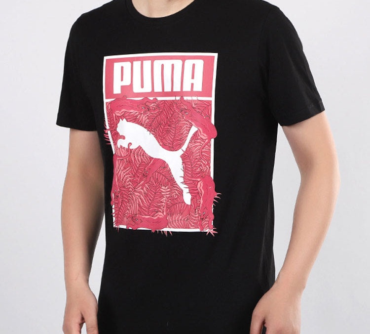PUMA Printing Large Logo Short Sleeve Black 597413-51 - 3