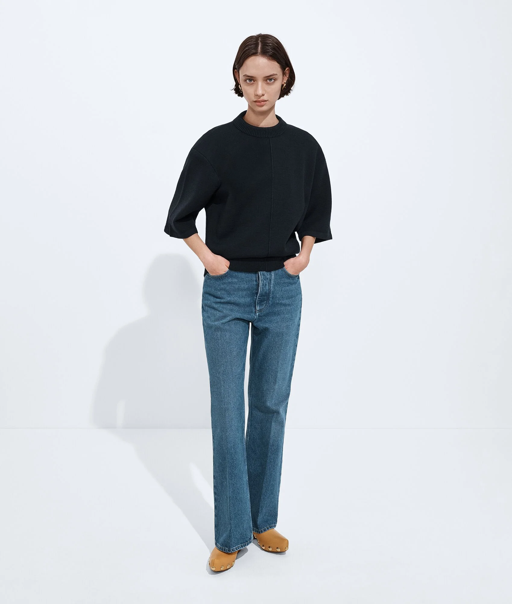 Medium Indigo Flared Jeans - 1