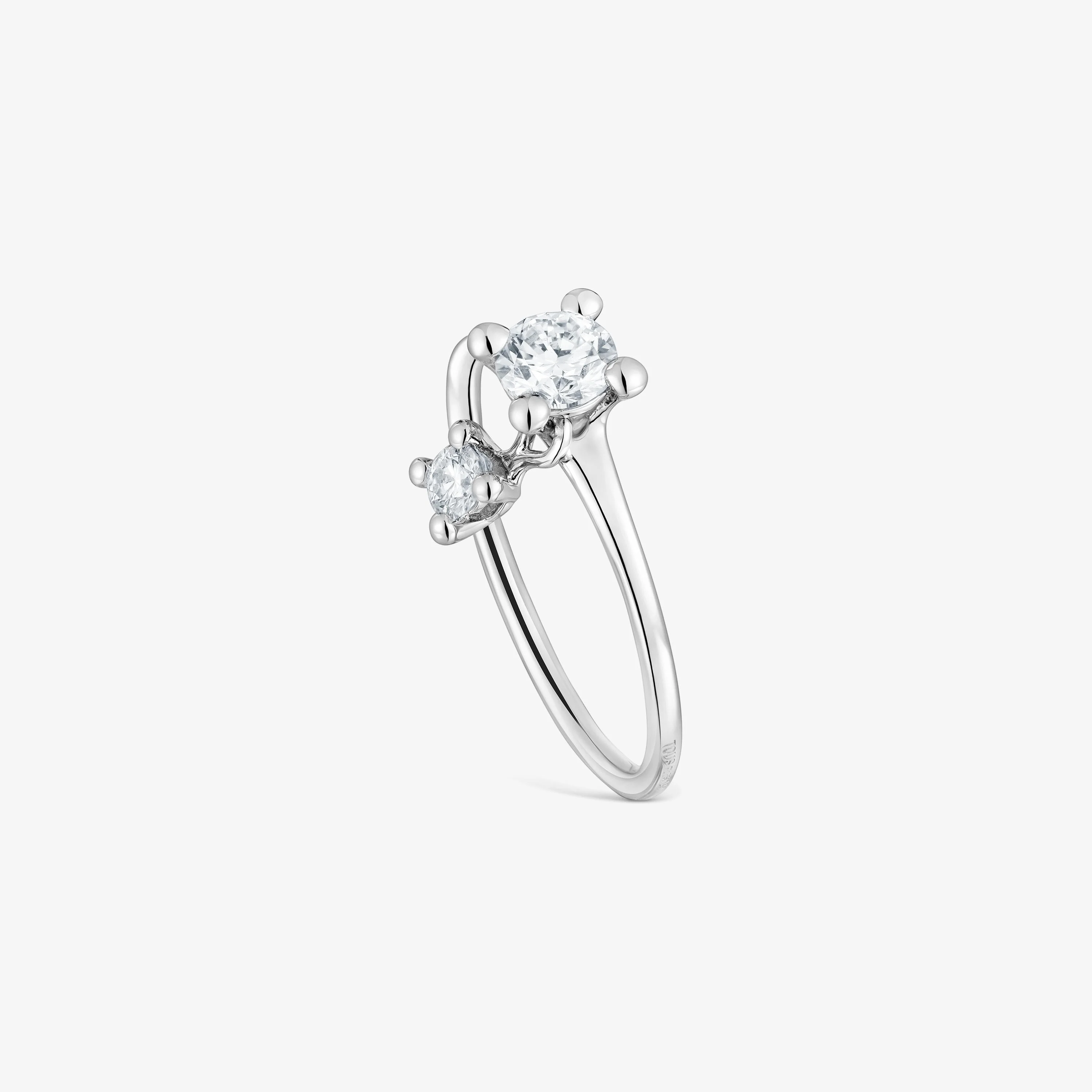 Platinum solitaire Ring and pendant motif with 0.45ct lab-grown diamonds TOUS Shine LGD - 1