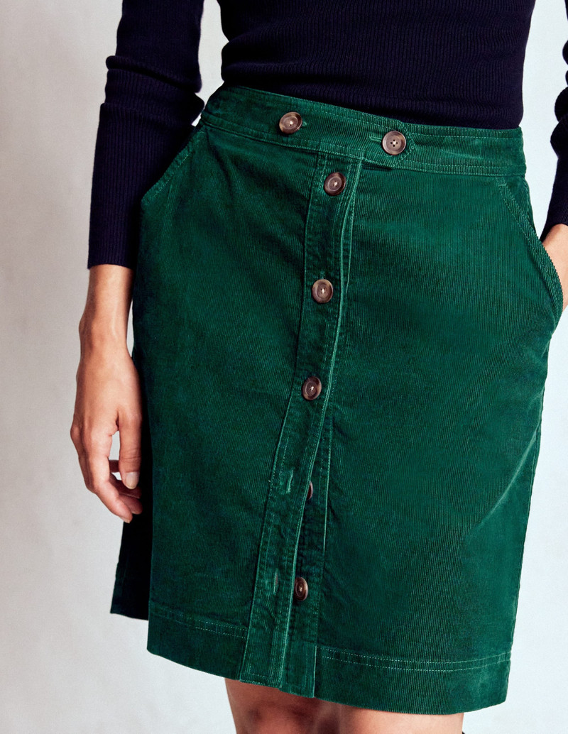 Cecelia Cord Skirt-Emerald Night 5
