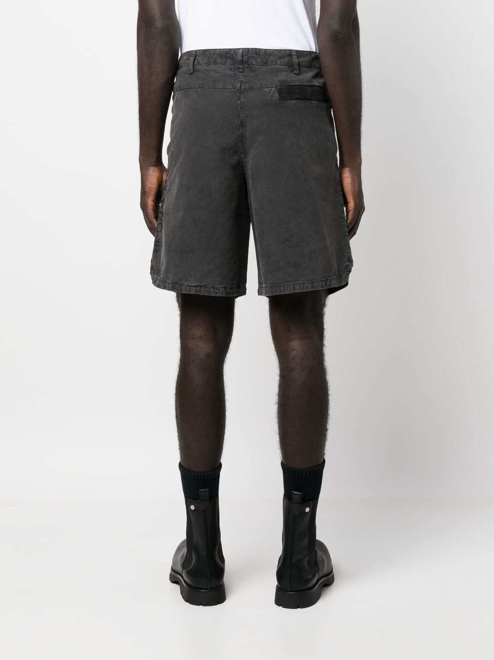 logo-patch knee-length shorts - 4