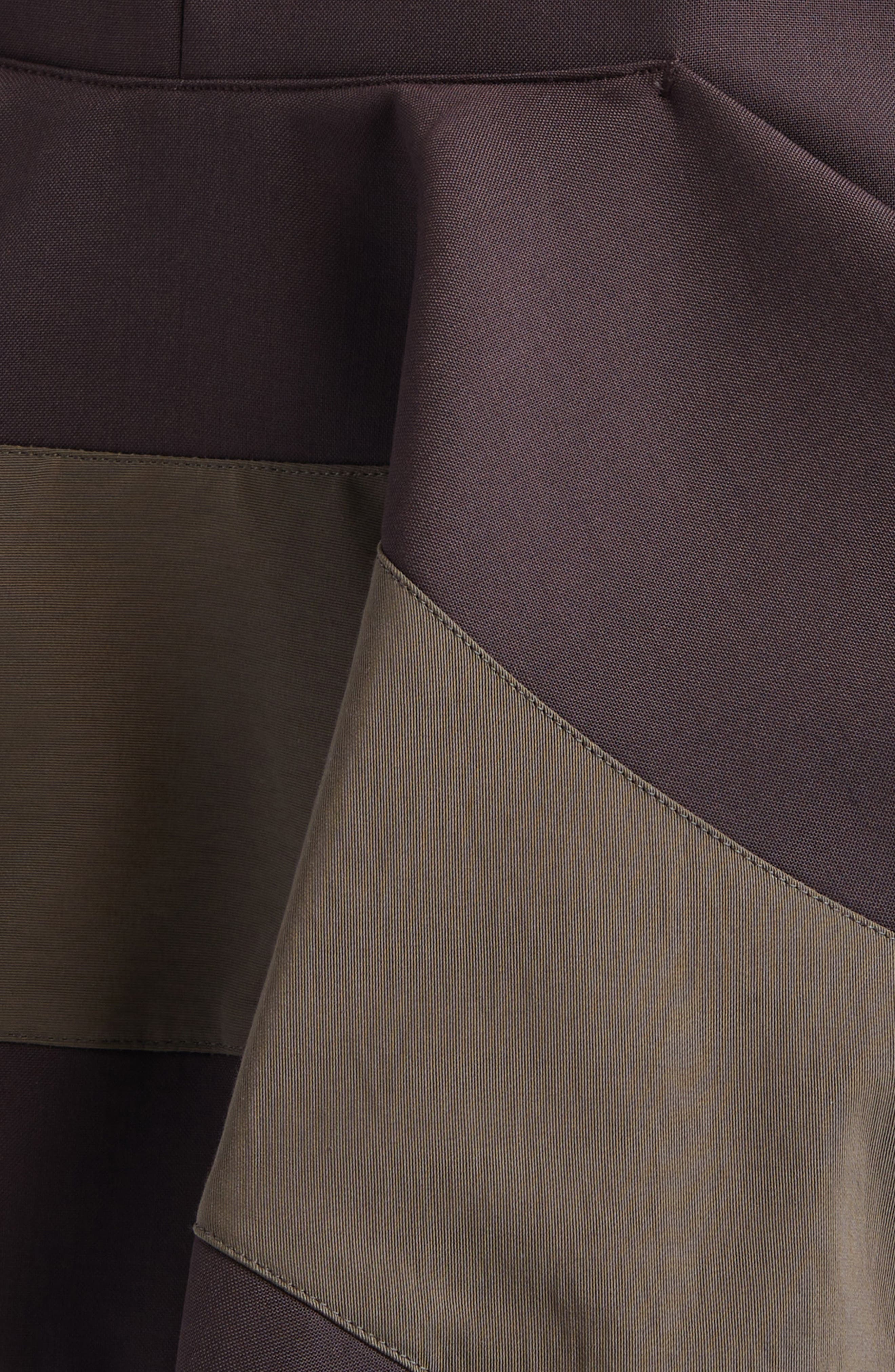 Sacai Mixed Media Skirt in Brown at Nordstrom - 7