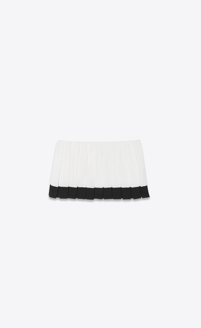 SAINT LAURENT pleated mini skirt in sablé saint laurent outlook