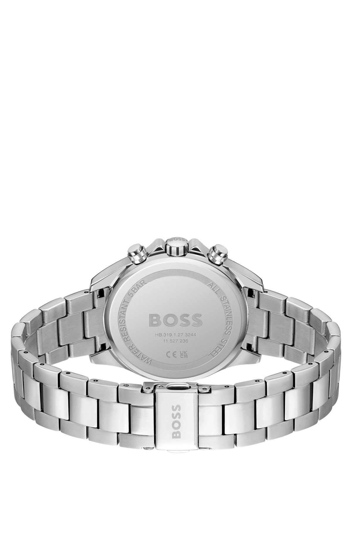 LINK-BRACELET MULTI-FUNCTIONAL WATCH WITH PINK DIAL - 3