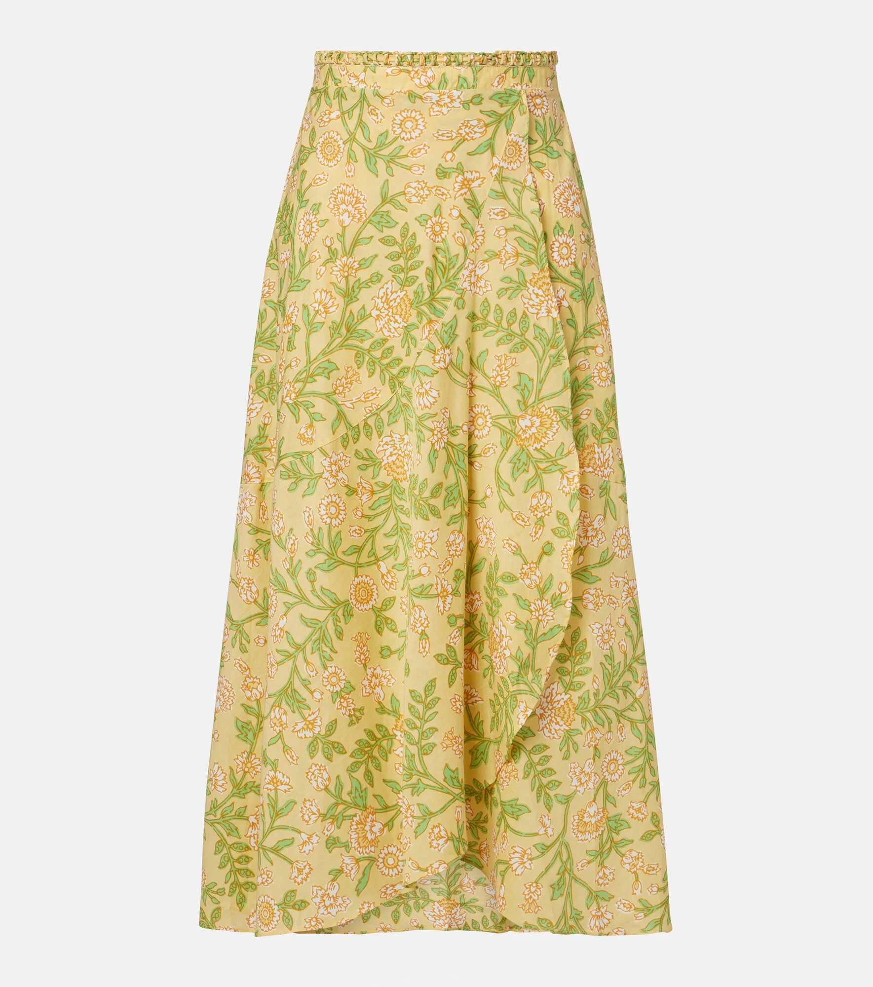 Eva floral cotton midi skirt - 1