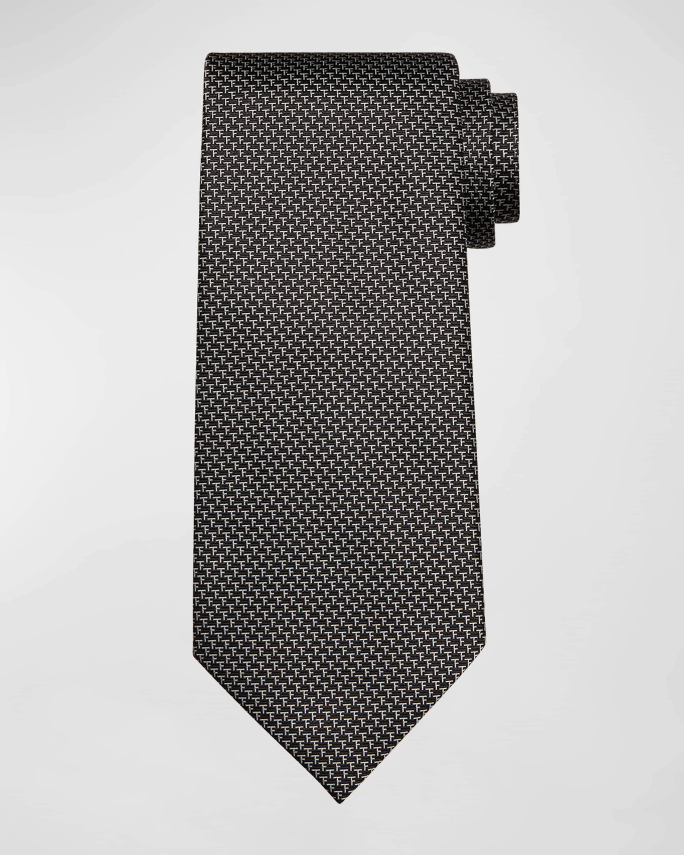 Men's Micro-TF Jacquard Silk Tie - 1