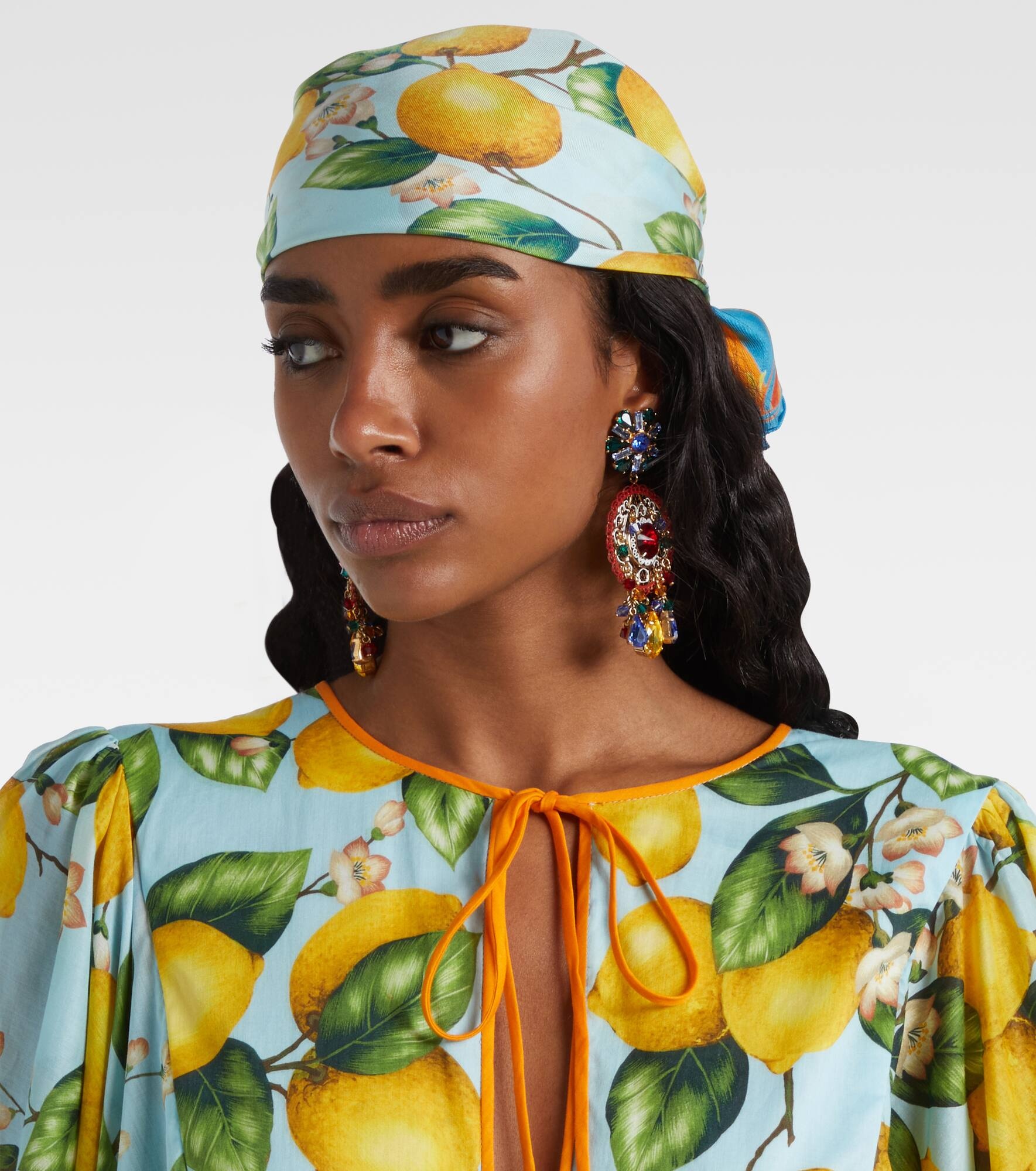 Printed silk twill scarf - 3