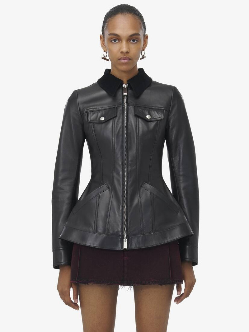 Peplum Leather Jacket 1