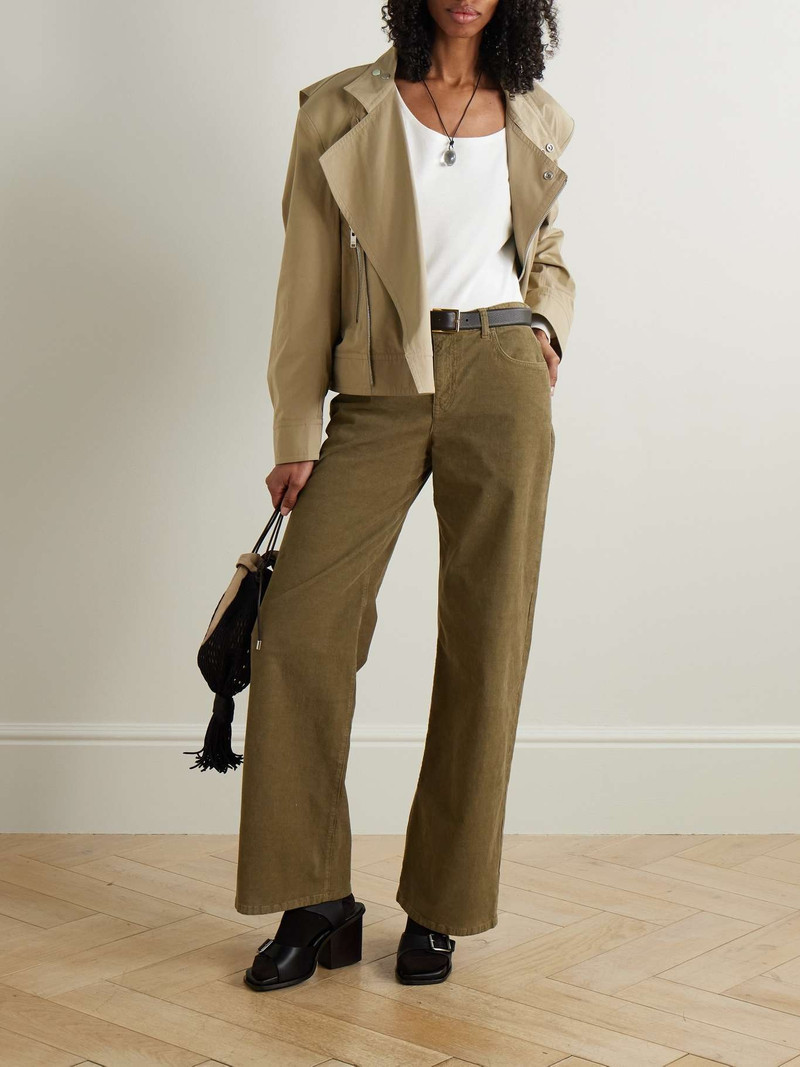 Lemaire Cotton and linen-blend jersey top White outlook