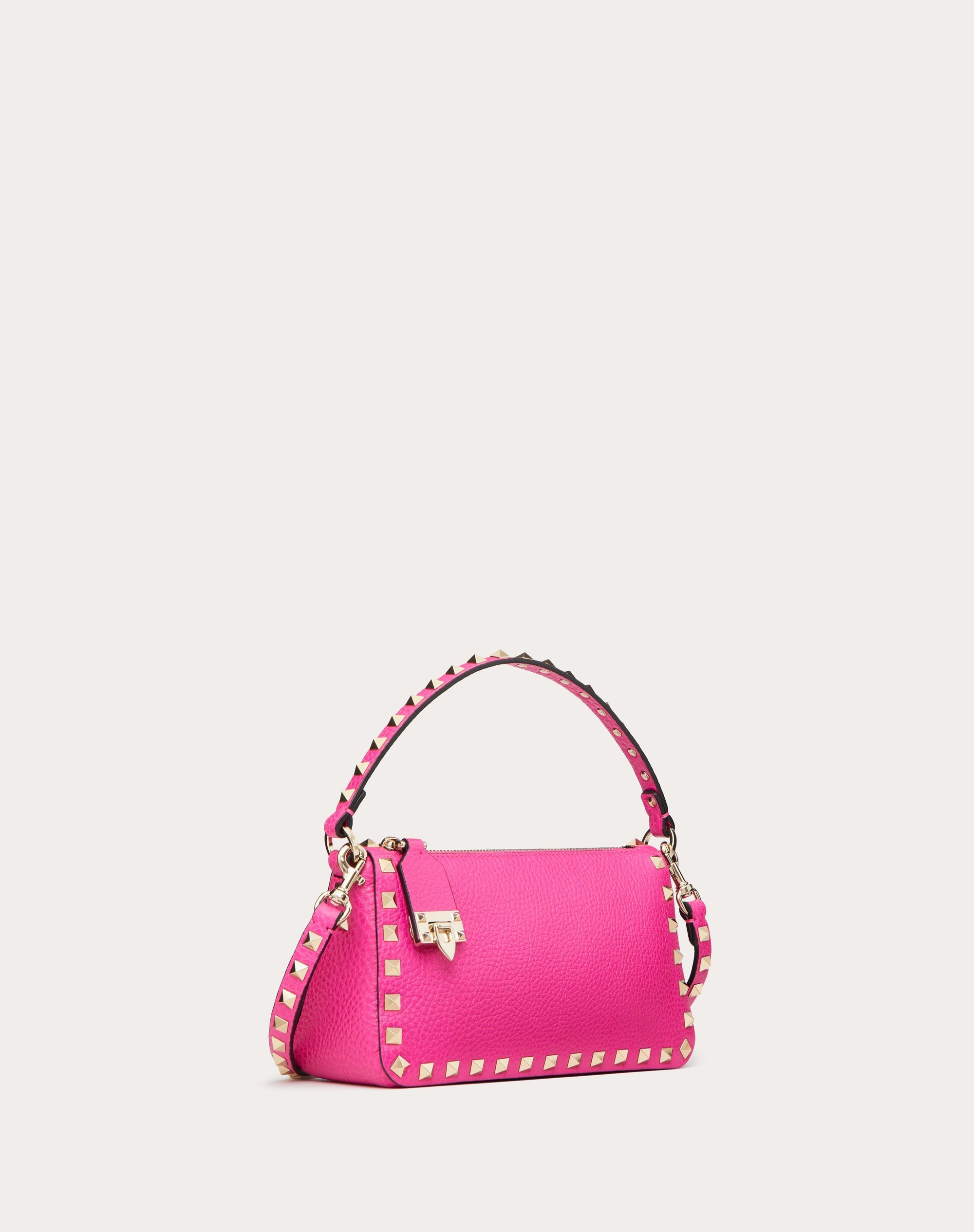 SMALL ROCKSTUD GRAINY CALFSKIN CROSSBODY BAG - 3