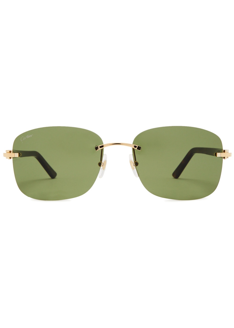 Cartier C Décor Rimless Square-frame Sunglasses - 2