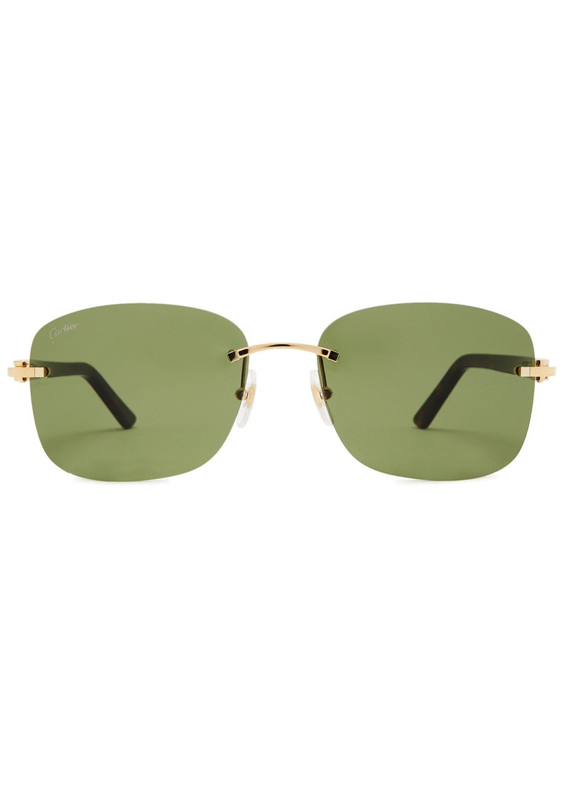 Cartier Cartier C Décor Rimless Square-frame Sunglasses outlook