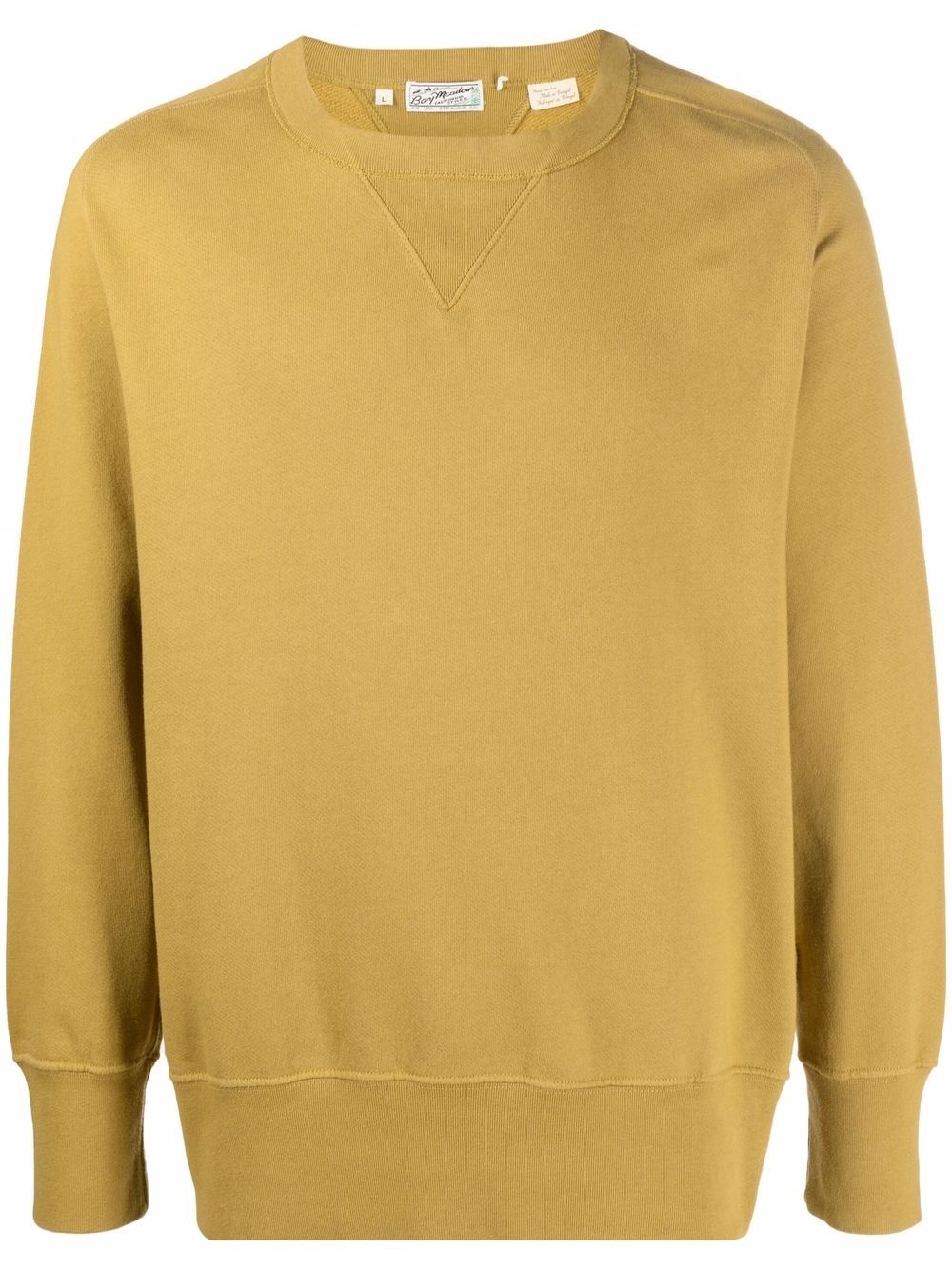 ribbed-trim cotton sweatshirt - 1