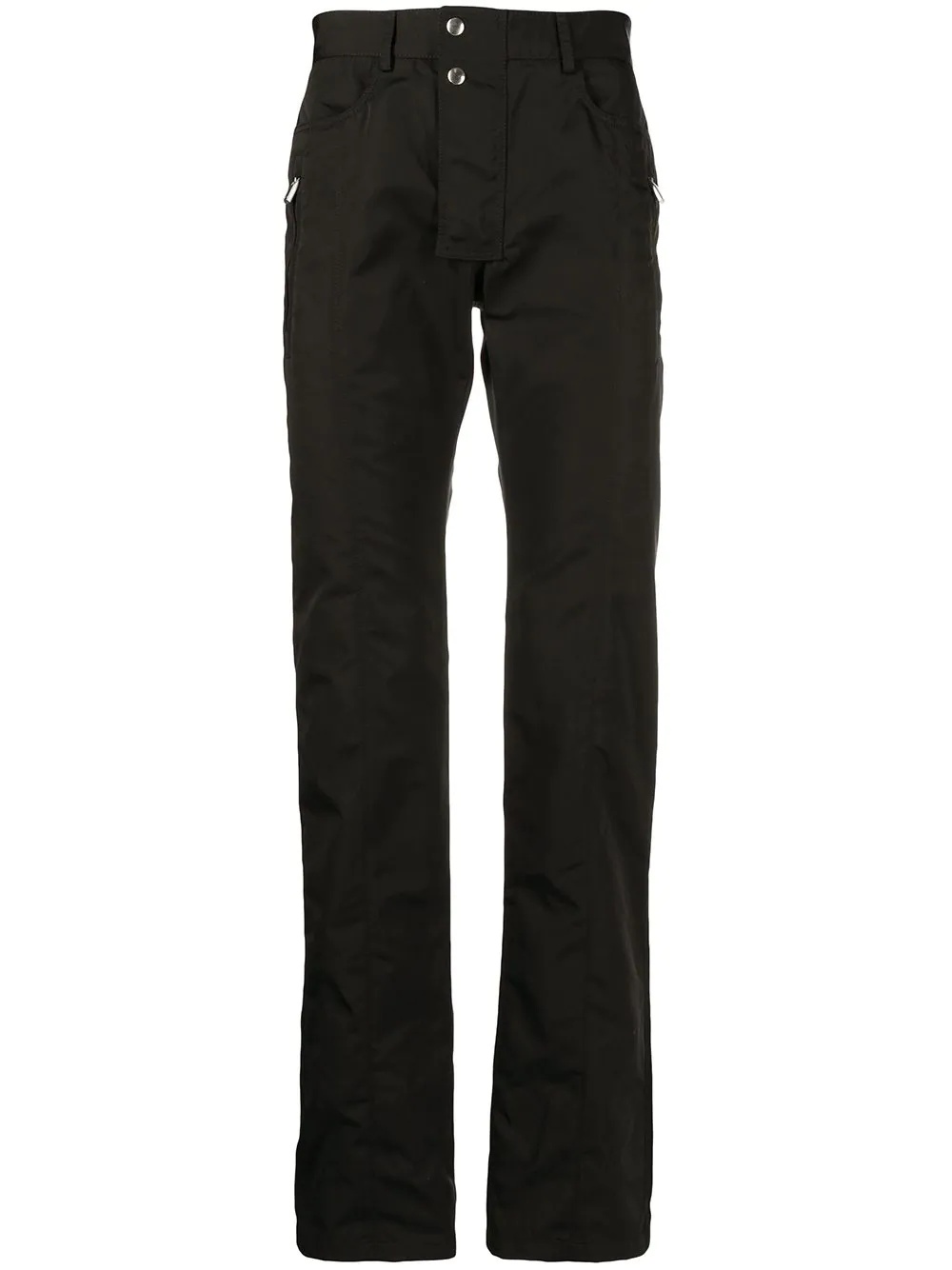 slim-fit zip-detail trousers - 1
